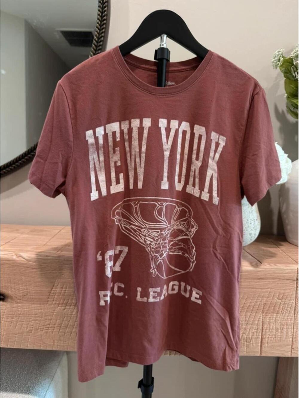 Vintage Medium Light Burgundy New York Shirt